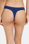 Zivame Low Rise Zero Coverage Thong - Blue Depth — thumbnail 3